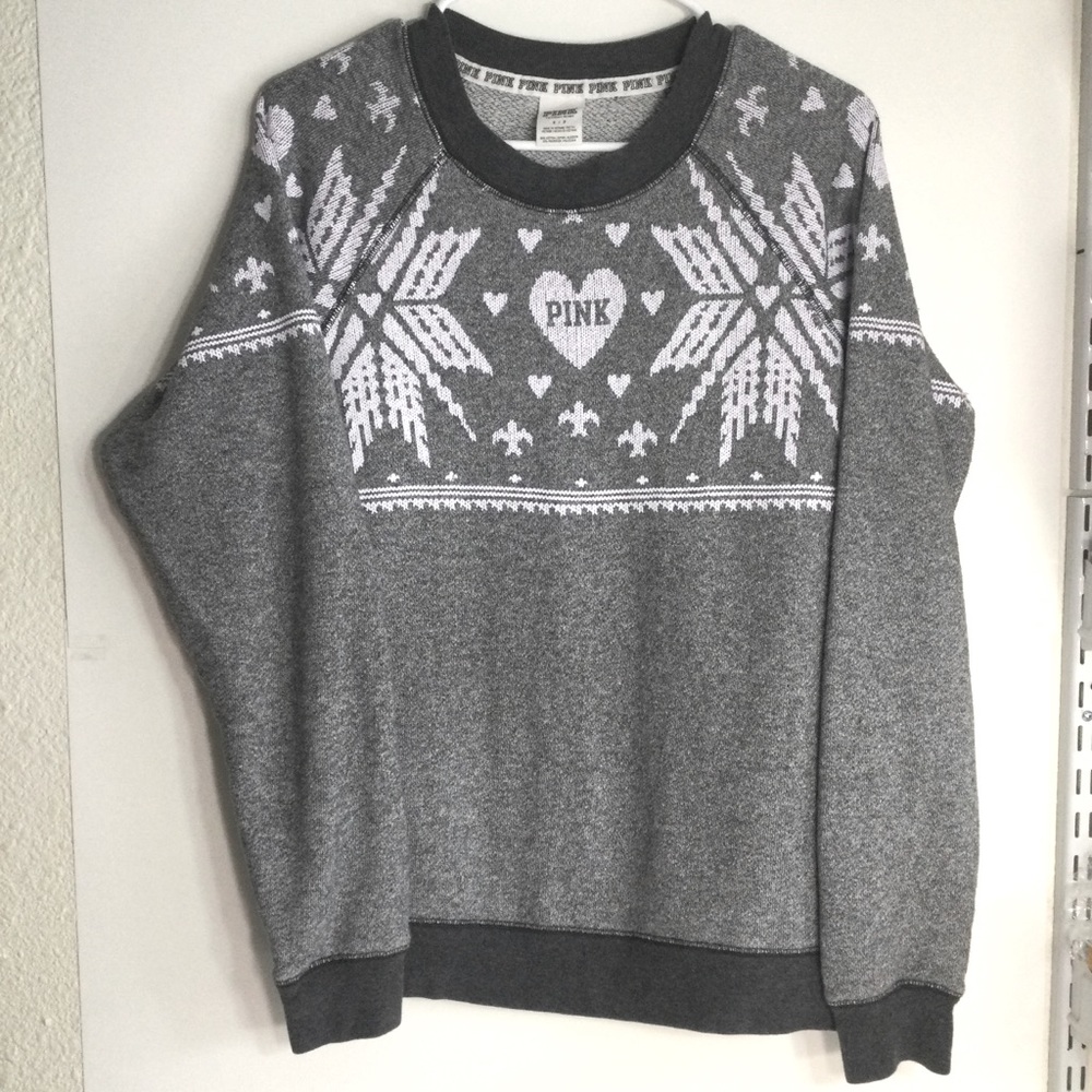 Pink Victora's Secert Snowflake Sweater